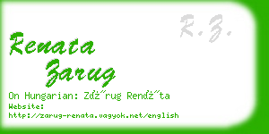 renata zarug business card